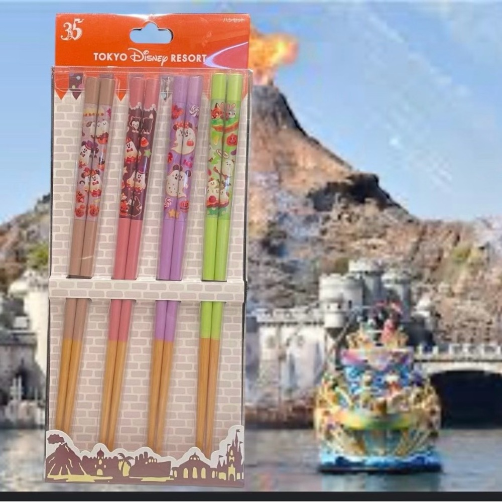 New Tokyo Disney Resort Ghosts Halloween Chopsticks Mickey 4 PCS Japan